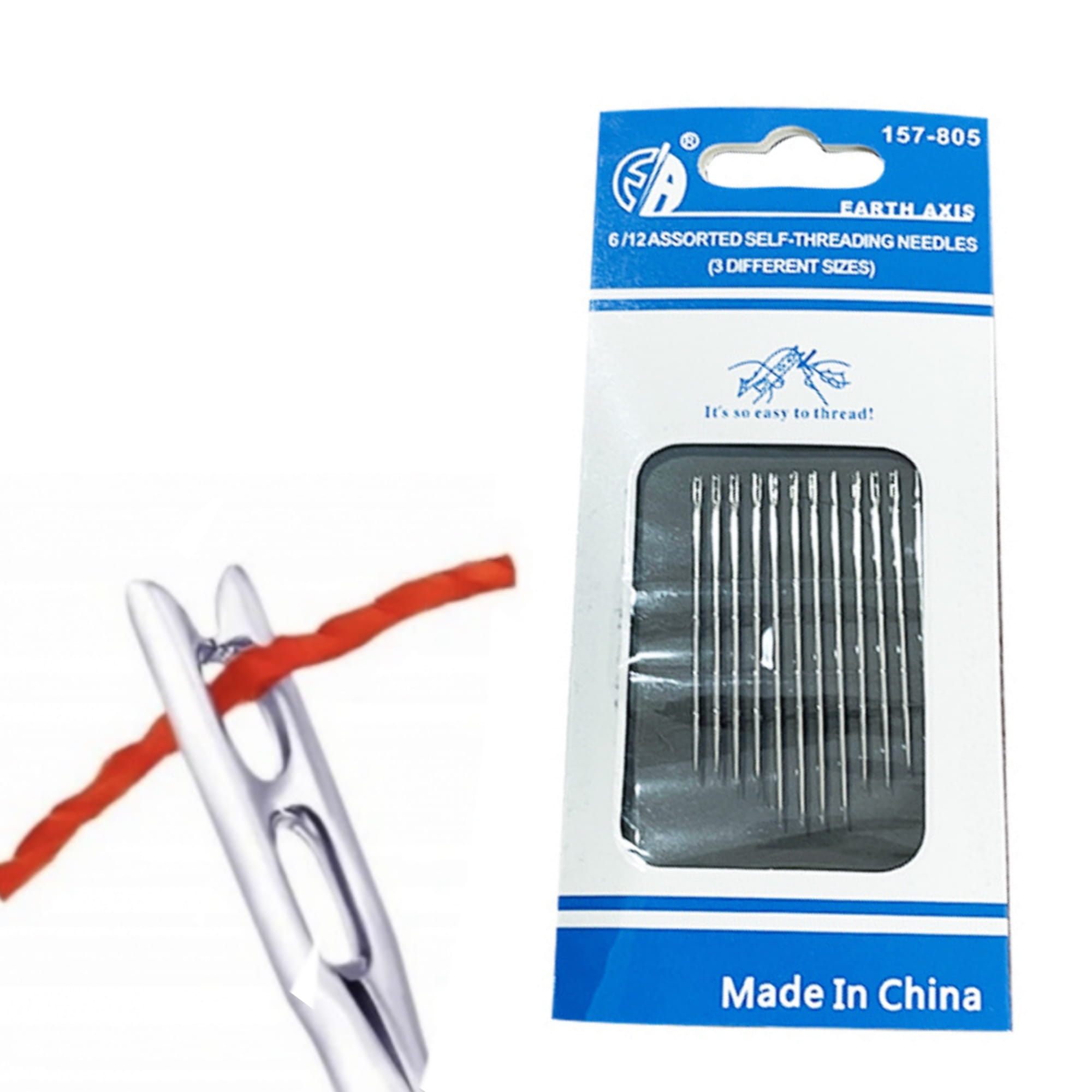 Samonawlekające igły do szycia ręcznego duży funkcjonalny komplet 12 szt