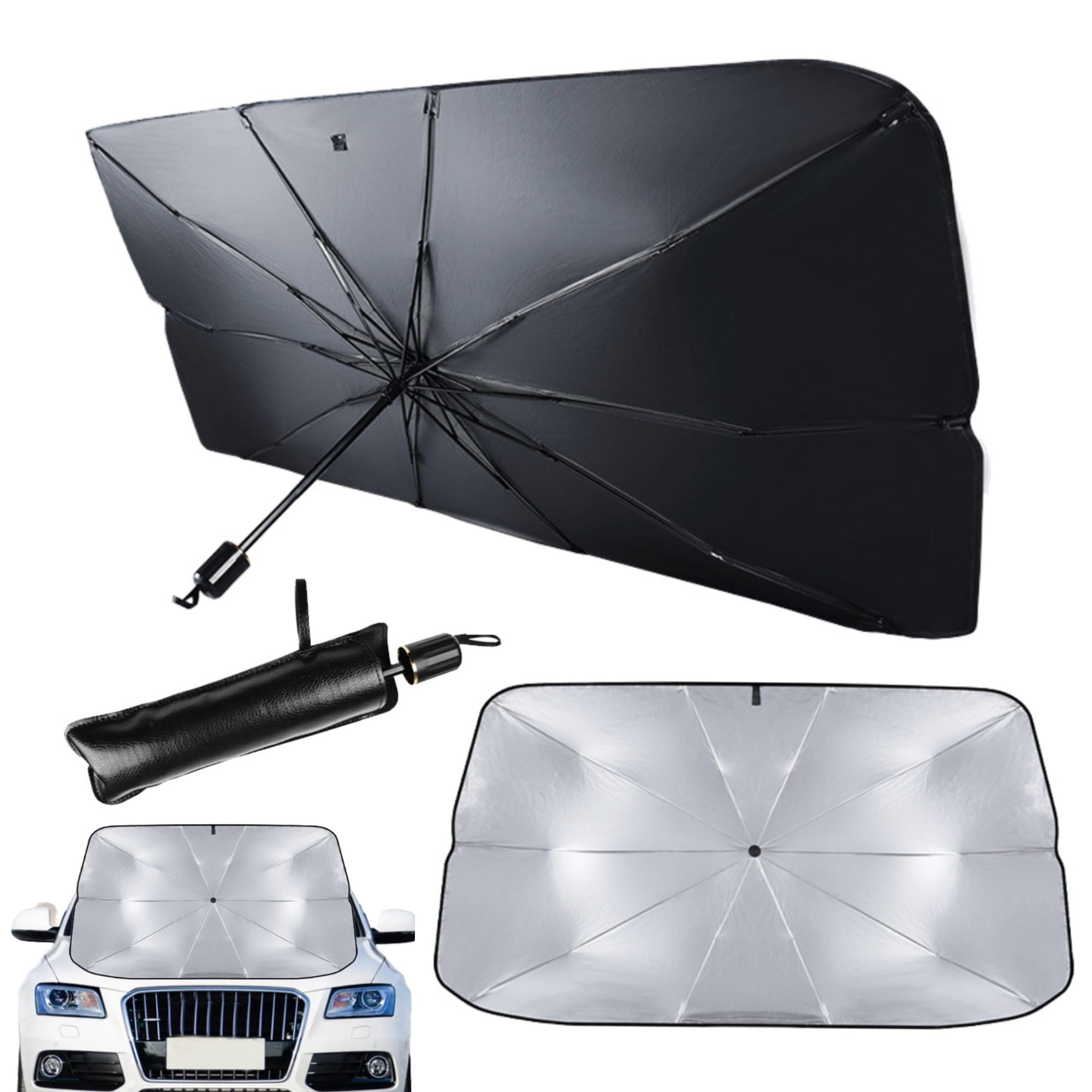 Składana osłona termiczna na przednią szybę samochodową przeciwsłoneczna