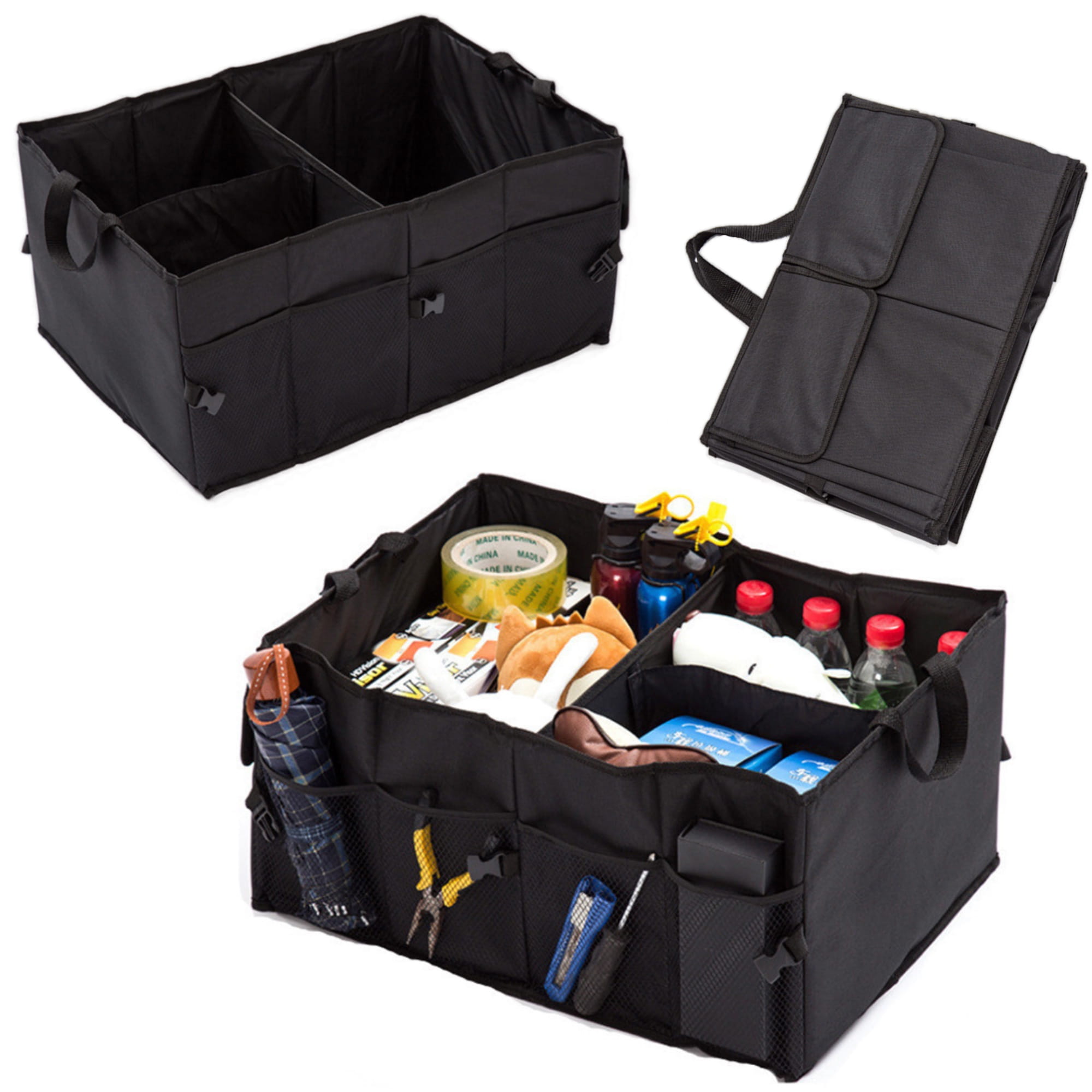 Funkcjonalny organizer do bagażnika samochodowego pojemny mocne uchwyty